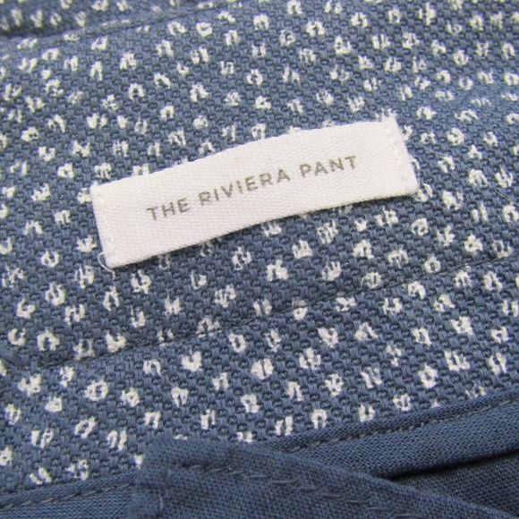 LOFT Marisa The Riviera Pant Blue White Size 4P - Picture 6 of 7